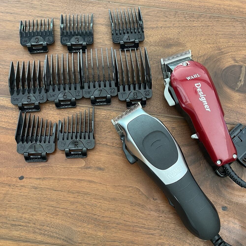 Wahl Designer / Precision Clipper Set With Guards & Case